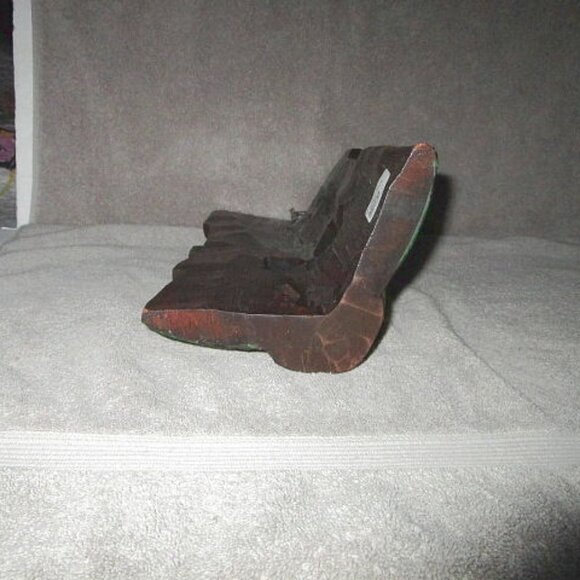 Vtg SUN & MOON Carved Wood TOTEM Native MASK Tiki GEMSTONES Chakra TRIBAL Aztec - Picture 11 of 12